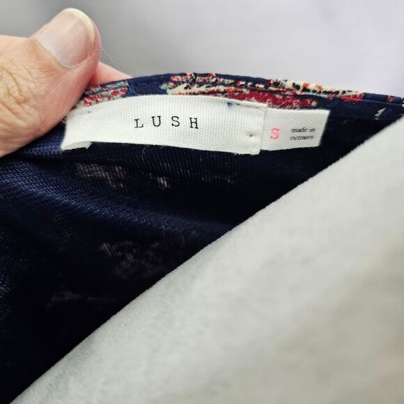 Lush Blue and Pink Paisley Shift Dress Size Small - Picture 10 of 11